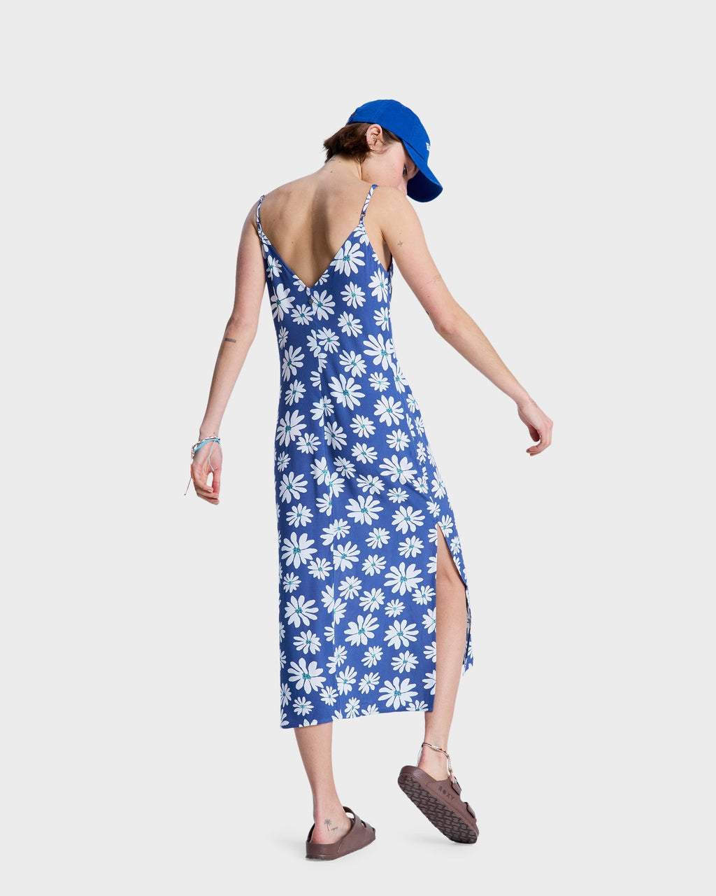 Womens Stay Sunny Slip Midi Dress