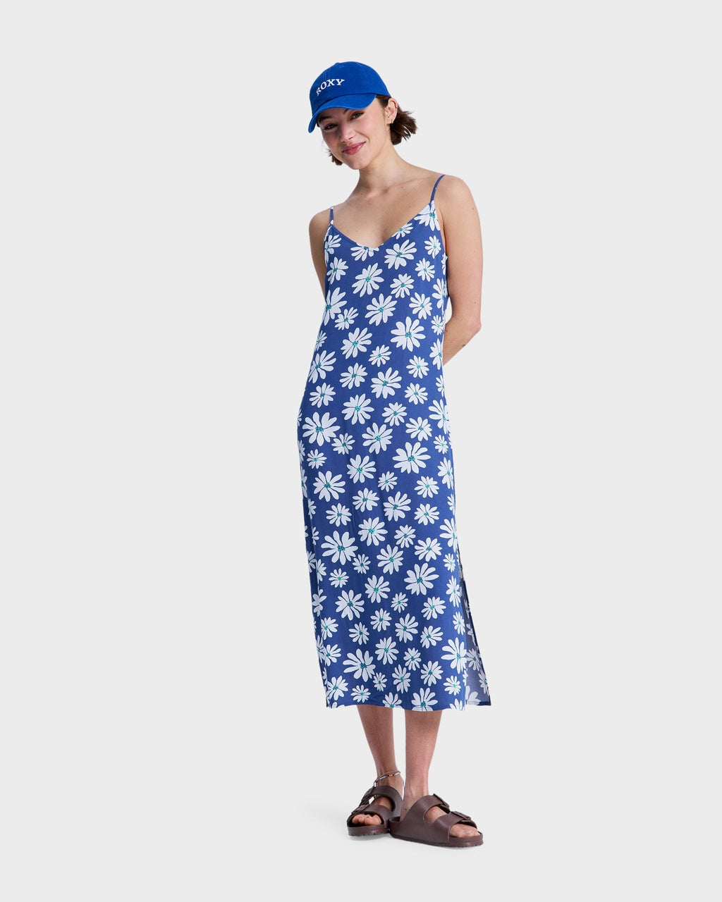 Womens Stay Sunny Slip Midi Dress