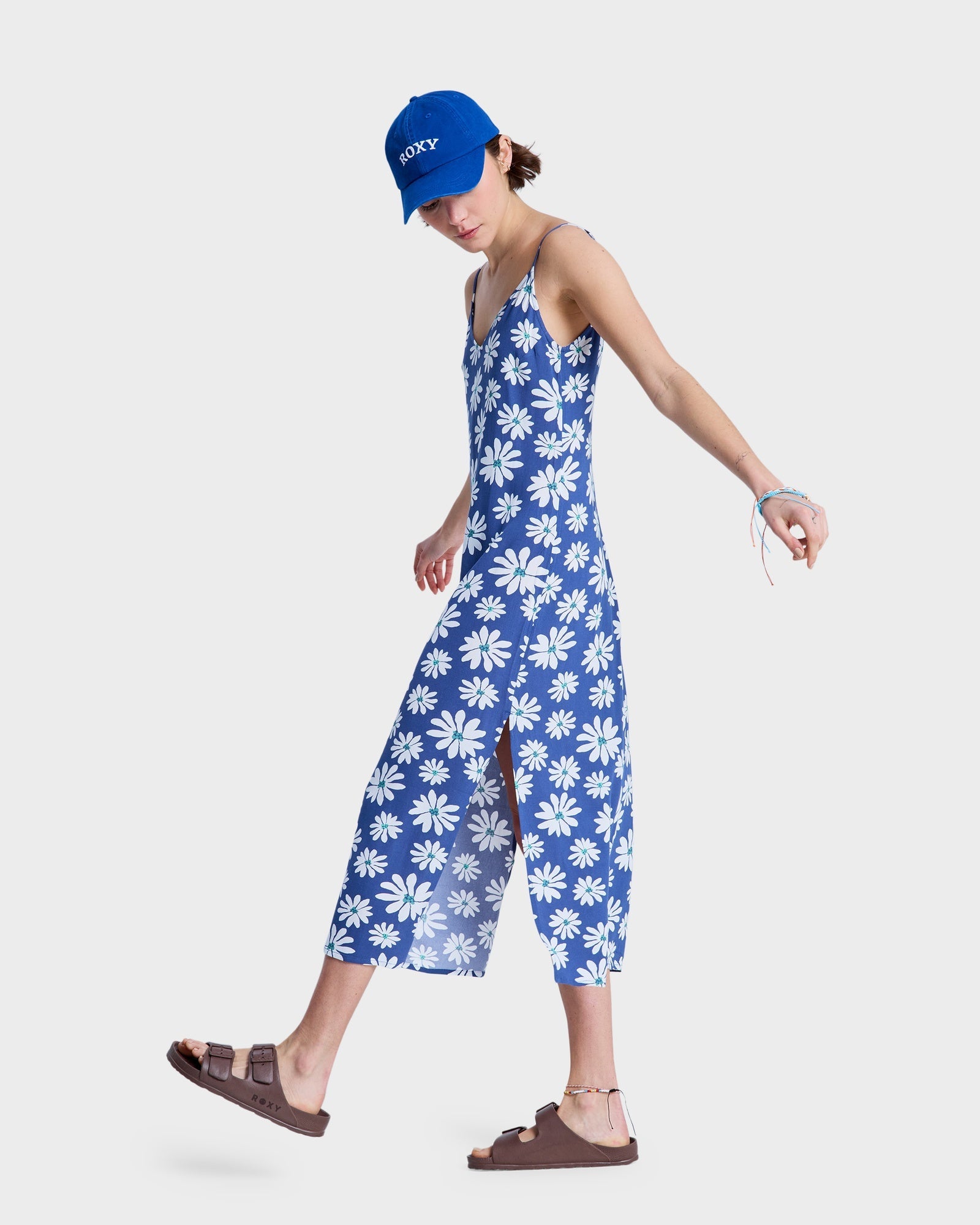 Womens Stay Sunny Slip Midi Dress