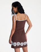 Womens New Nostalgia Solid Mini Dress
