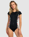 Womens Roxy Active Cs Zipped Lycra Rashguard