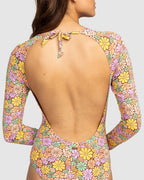 Womens Fashion Long Sleeve One Piece Swimsuit