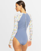 Womens Basic Long Sleeve One Piece Swim Suit