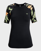 Womens Short Sleeve Lycra Printed Rash Vest