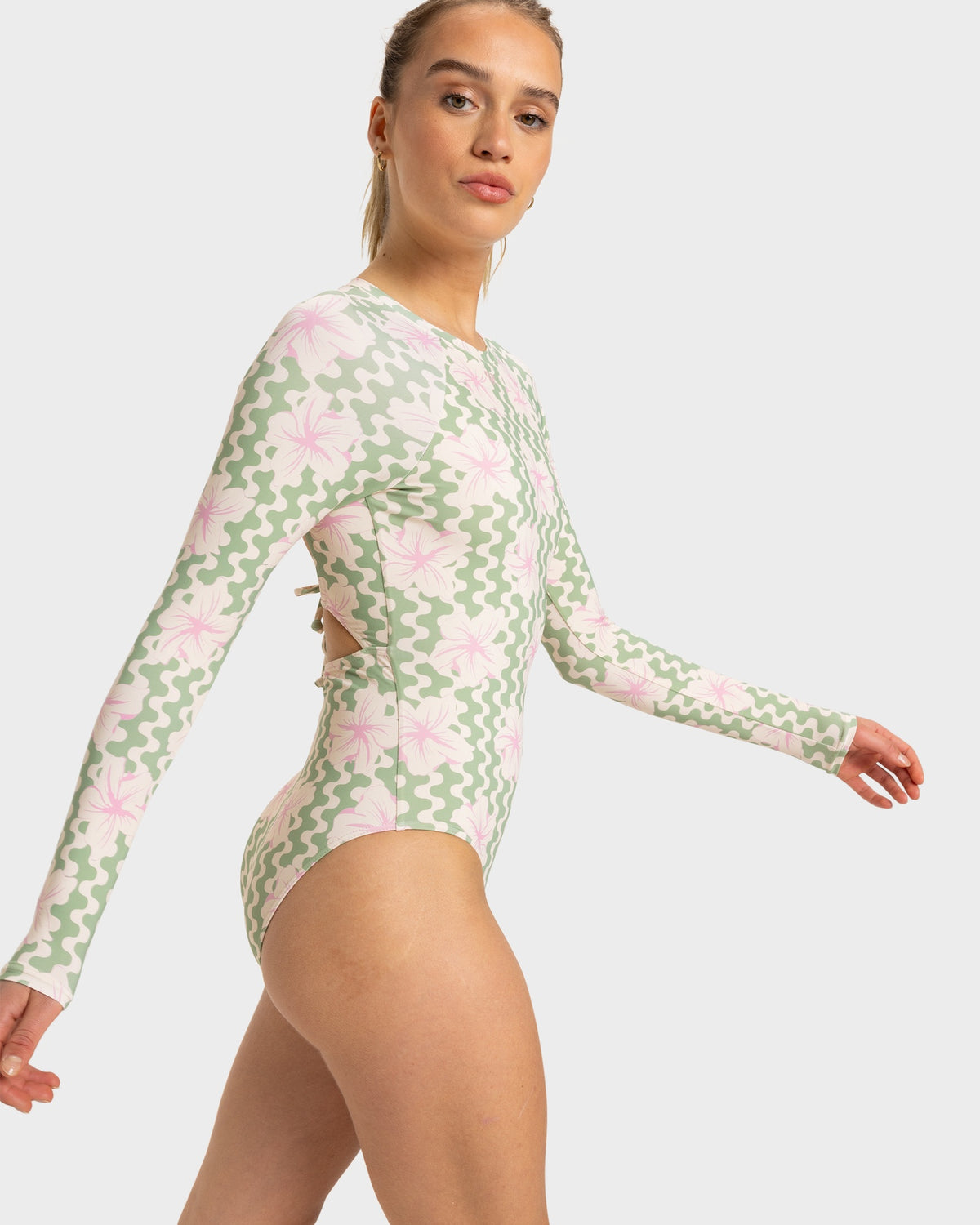 Womens Hibiscus Daze Rash Vest