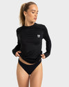 Womens Happy Waves Long Sleeve Rash Vest