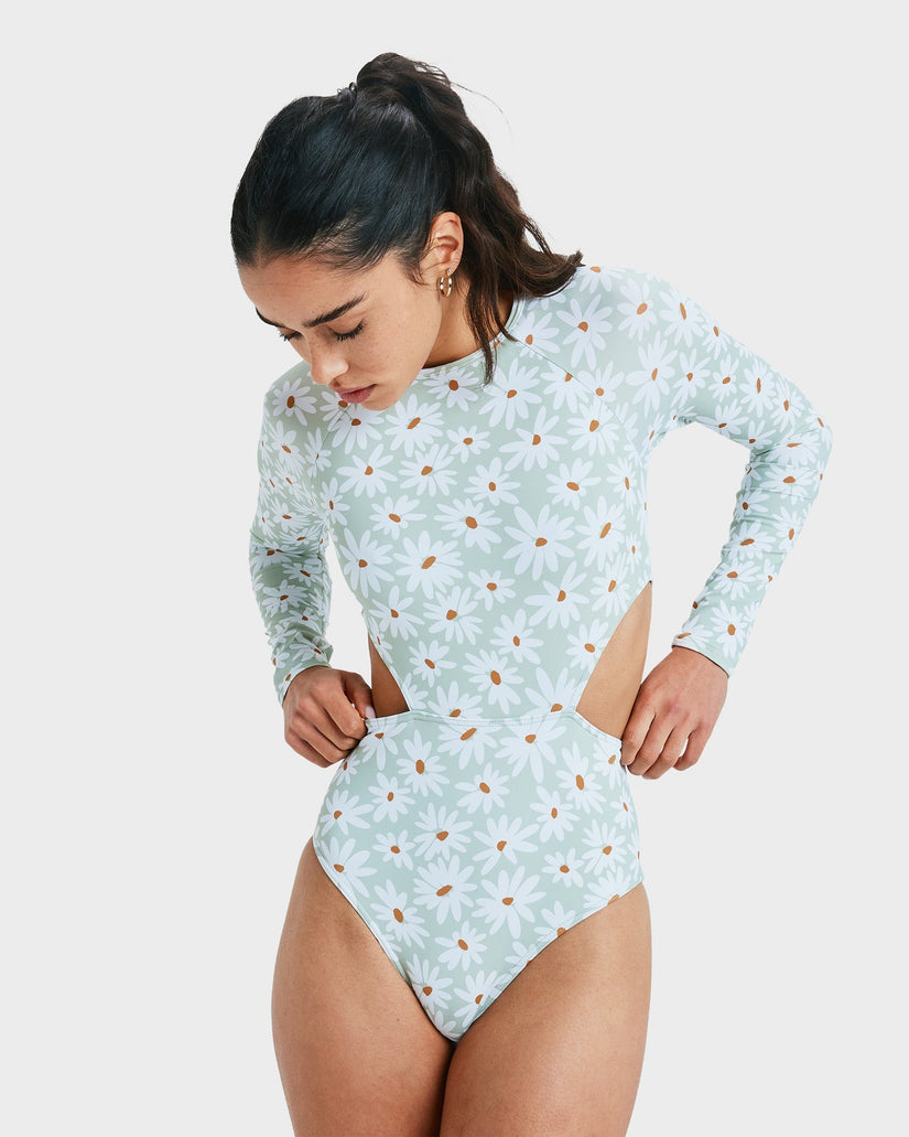 Womens Dream Floral One Piece Rash Vest