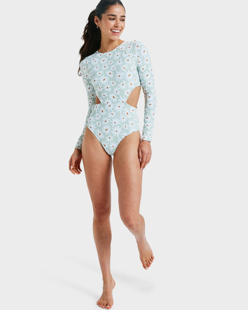 Womens Dream Floral One Piece Rash Vest