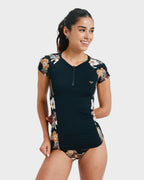 Womens Cs Half Zip Lycra Rash Vest