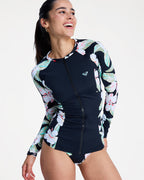 Womens Lycra Zip Long Sleeve Rash Vest