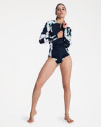 Womens Lycra Zip Long Sleeve Rash Vest