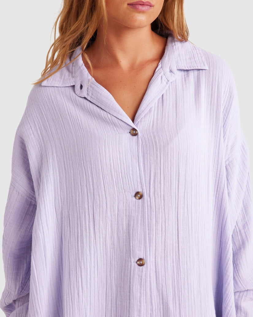 Womens Morning Time Long Sleeve Shirt