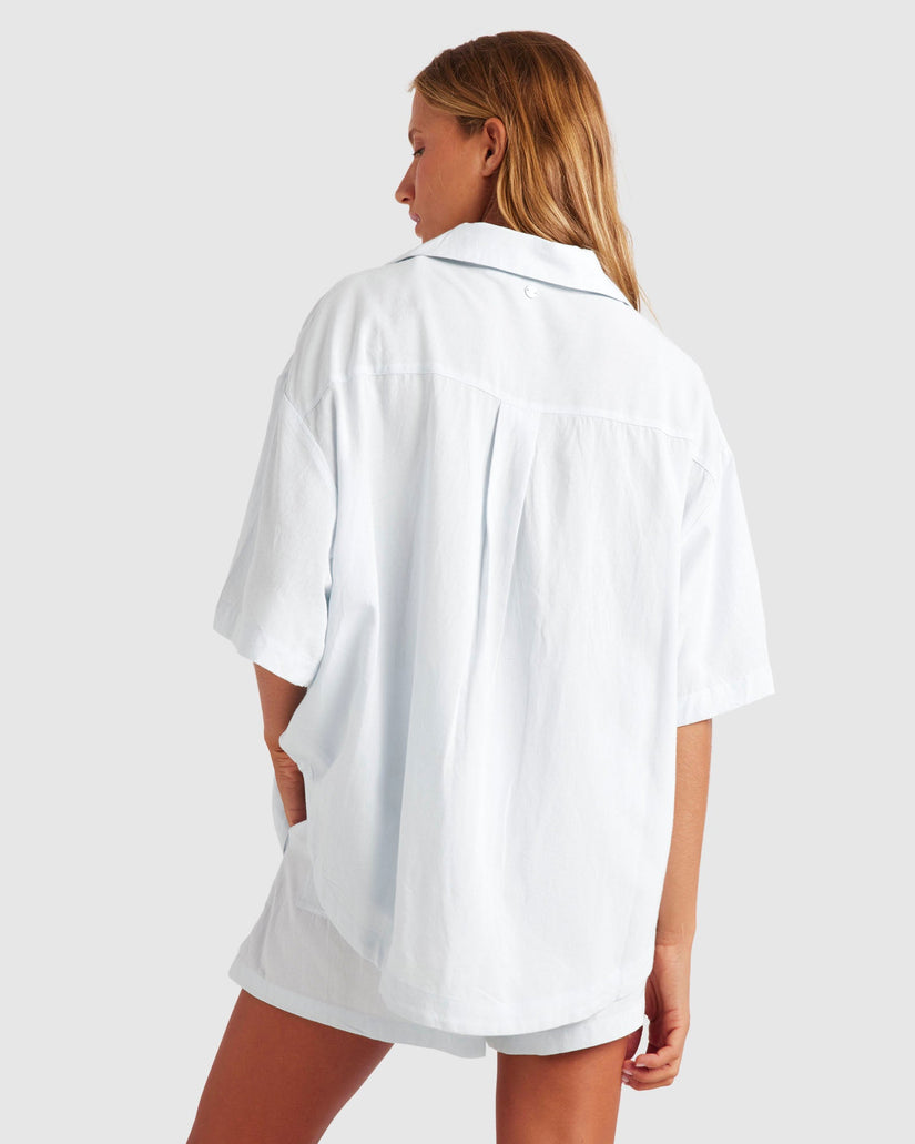 Womens Bisous Oversized Short Sleeve Shirt