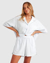 Womens Bisous Oversized Short Sleeve Shirt