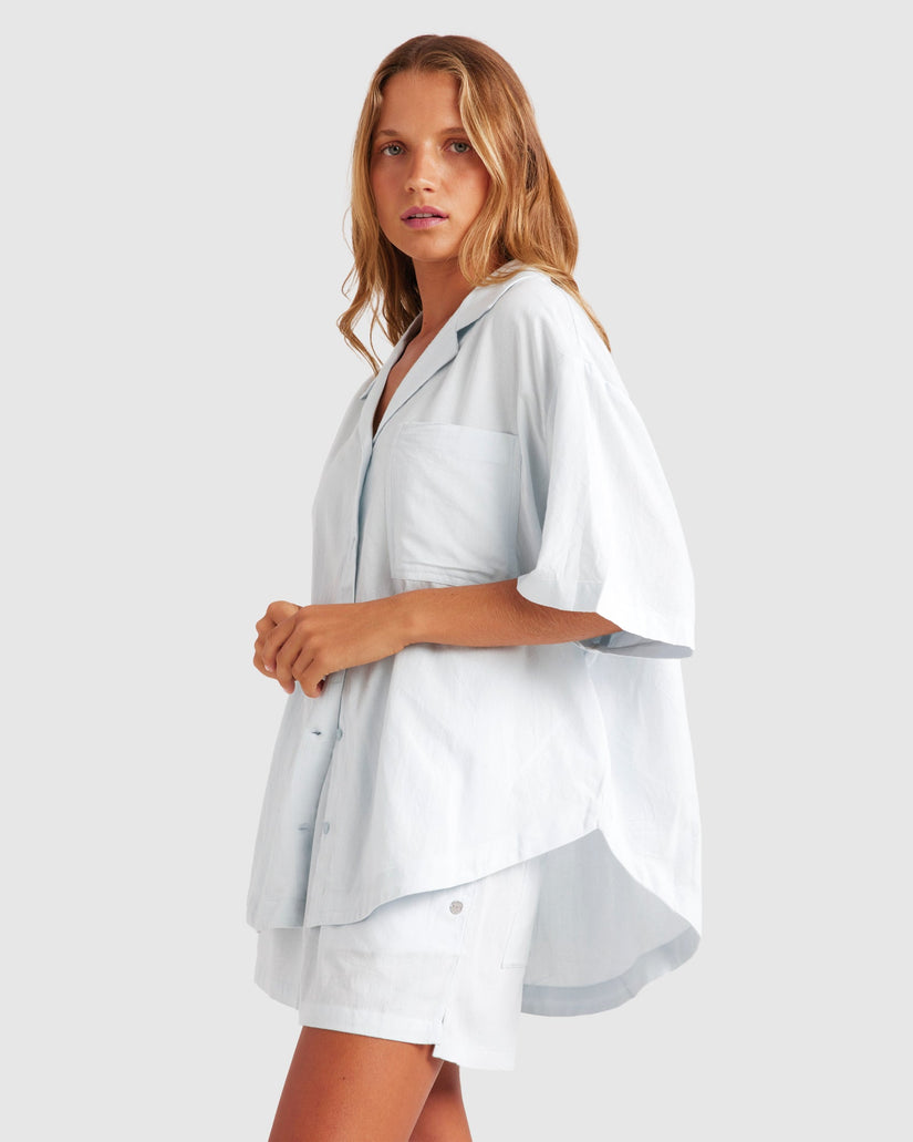 Womens Bisous Oversized Short Sleeve Shirt