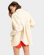 Womens Kick Back Washed Cord Top