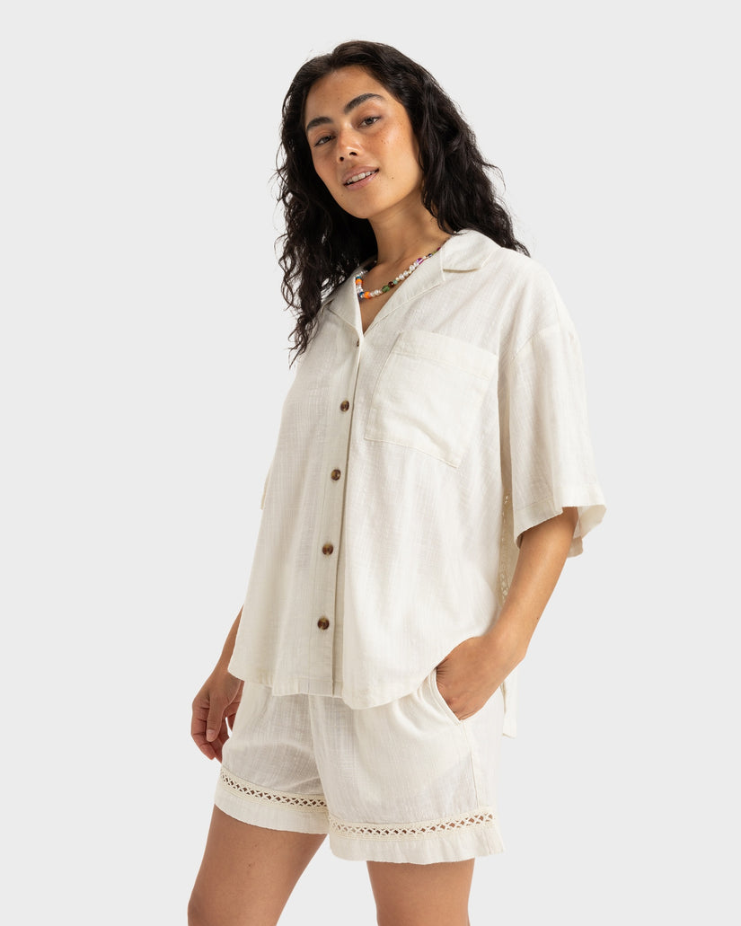 Womens Bisous Fancy Long Sleeve Shirt