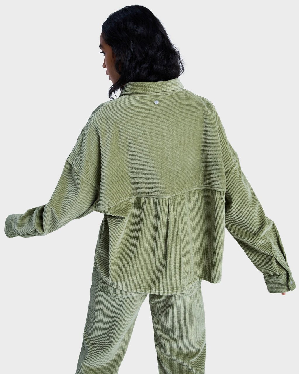 Womens Chilled Out Washed Cord Long Sleeve Shirt