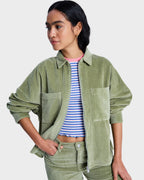 Womens Chilled Out Washed Cord Long Sleeve Shirt