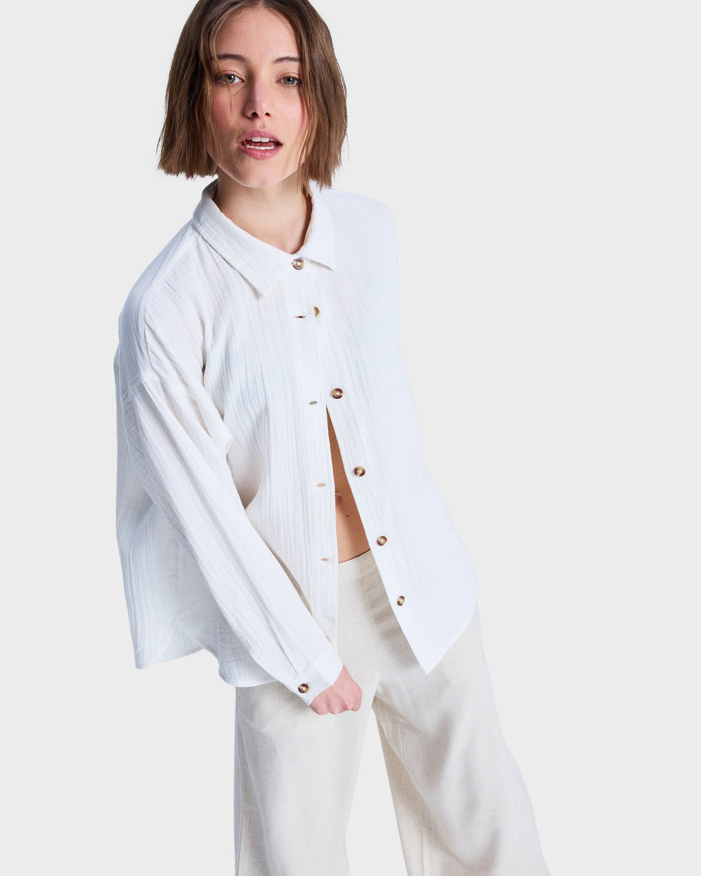 Womens Morning Shinte Stripe Long Sleeve Shirt