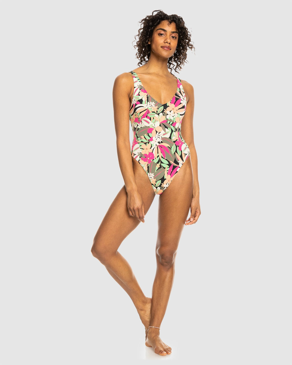 Womens Beach Classics High Leg One Piece Swimsuit