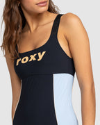 Womens Roxy Active Colorblock One Piece Swimsuit