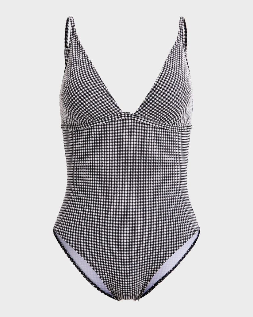 Womens Gingham One Piece Swimsuit