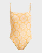 Womens Tropical Tile One Piece Swimsuit