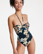 Womens Nostalgic Feel One Piece Swimsuit
