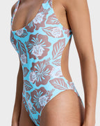 Womens Hibiscus Hype Reversible One Piece Swimsuit