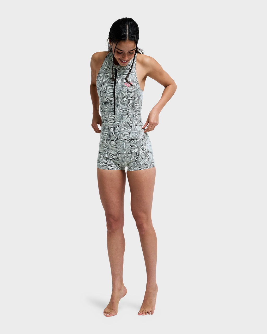 Womens Pro Surf Boyleg One Piece Swimsuit