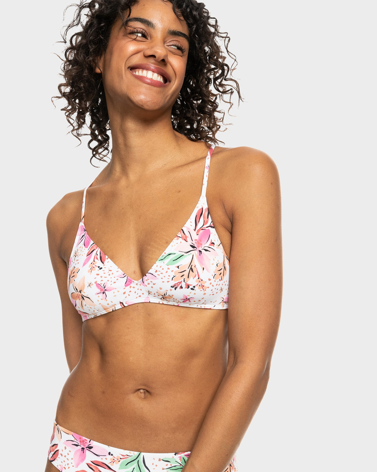 Womens Printed Beach Classics Strappy Bikini Top