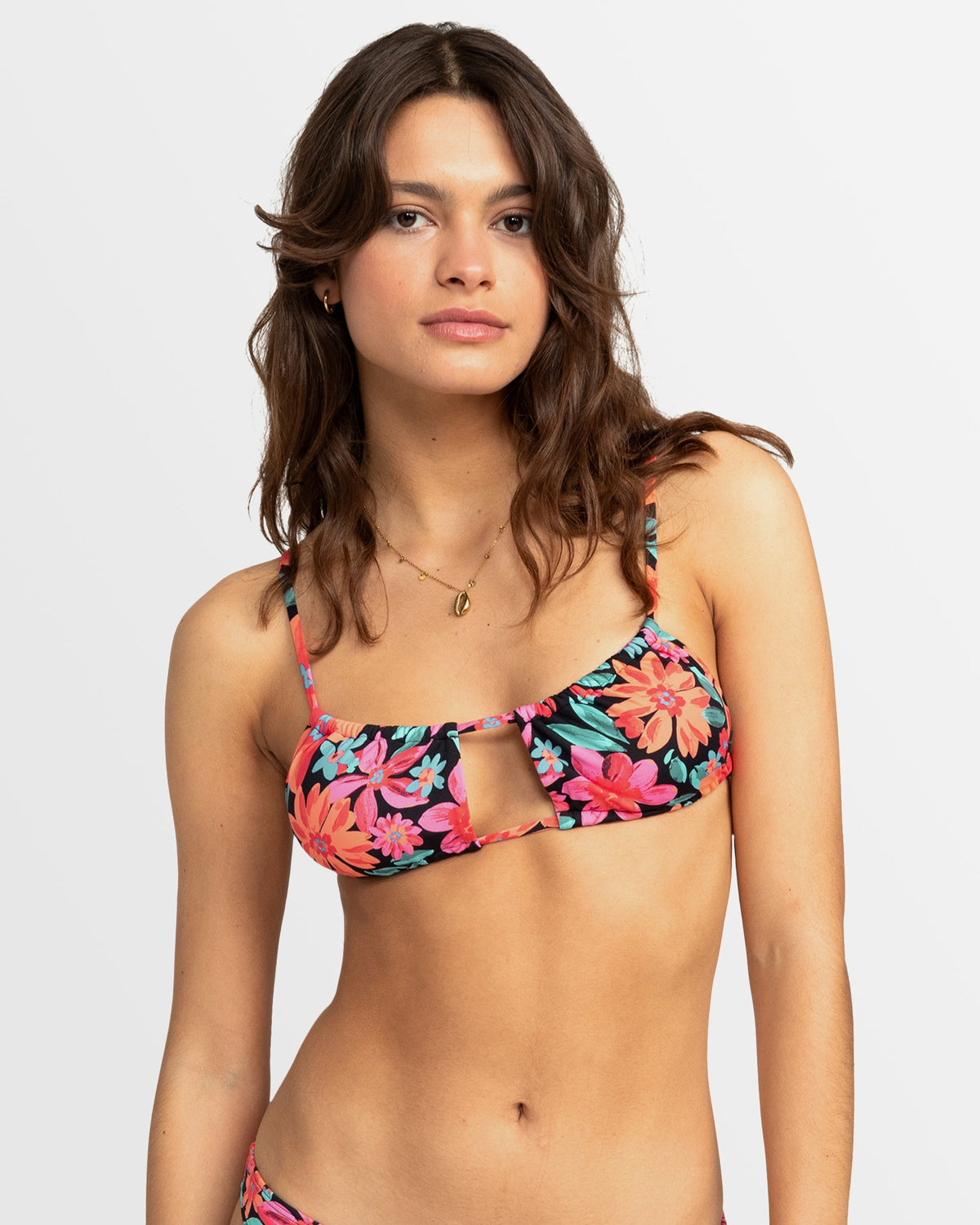 Womens Printed Beach Classics Bralette Bikini Top