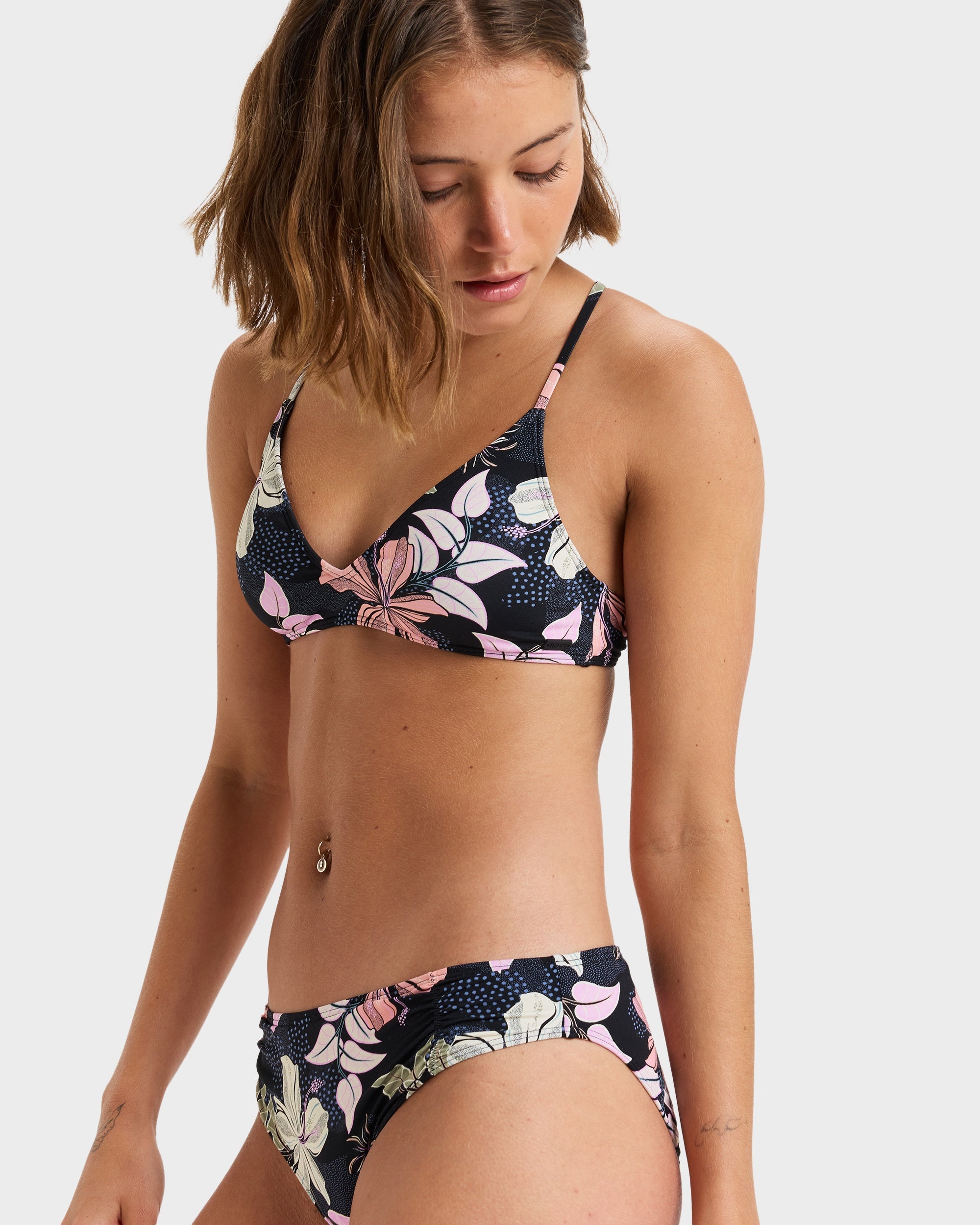 Womens Printed Beach Classics Strappy Bikini Top