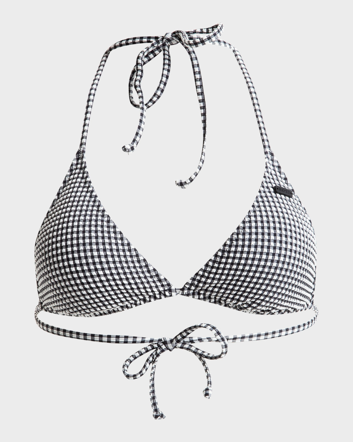 Womens Gingham Tiki Tri Bikini Top