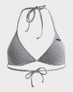 Womens Gingham Tiki Tri Bikini Top