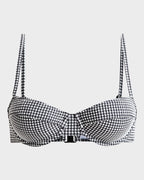 Womens Gingham Underwire Bikini Top
