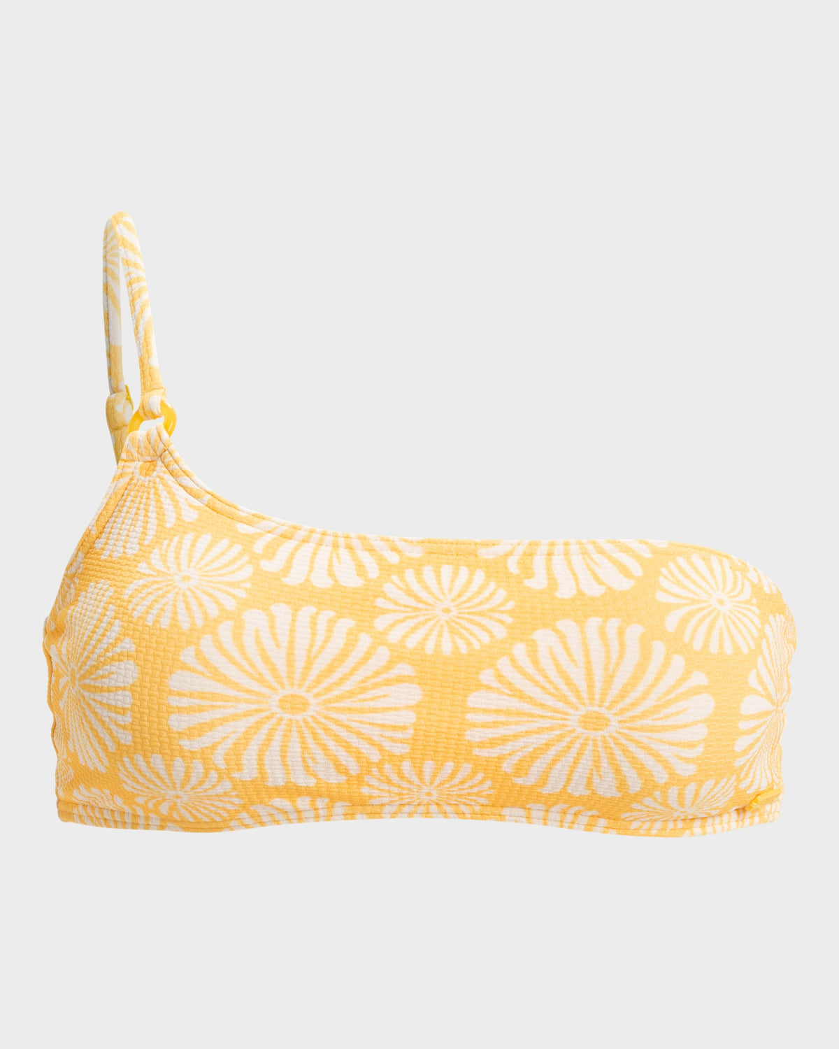 Womens Tropical Tile Asymetric Bikini Top