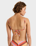 Womens Sunset Stripe Tiki Tri Bikini Top