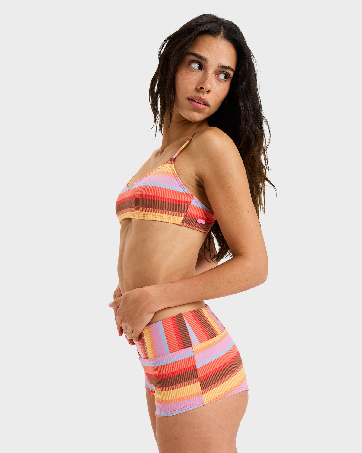 Womens Sunset Stripe Bralette Bikini Top