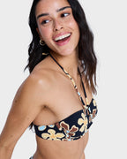 Womens Nostalgic Feel Underwire Bandeau Bikini Top
