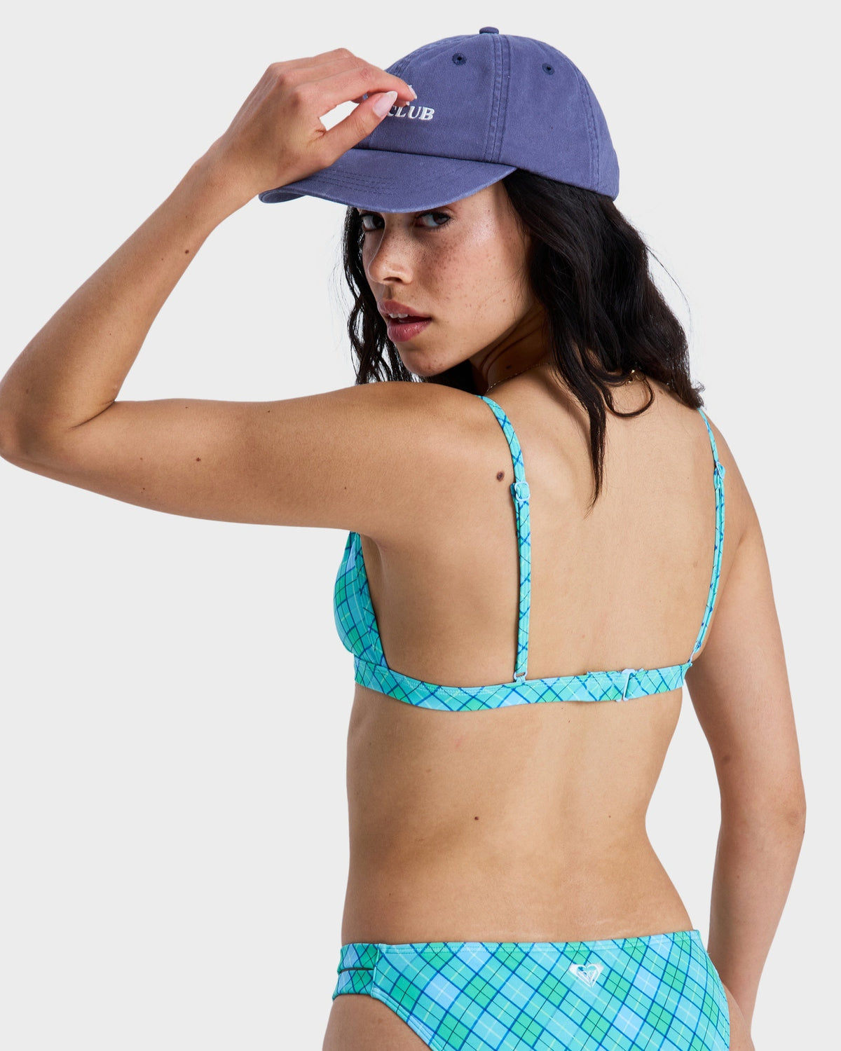Womens Printed Essentials Fixed Tri Bikini Top