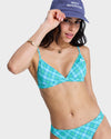 Womens Printed Essentials Fixed Tri Bikini Top