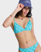 Womens Printed Essentials Fixed Tri Bikini Top