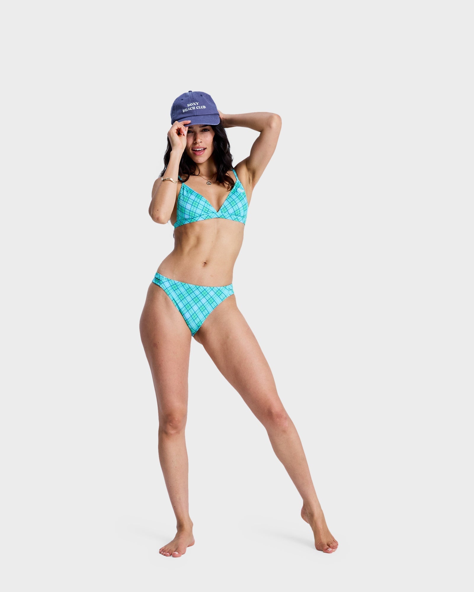 Womens Printed Essentials Fixed Tri Bikini Top