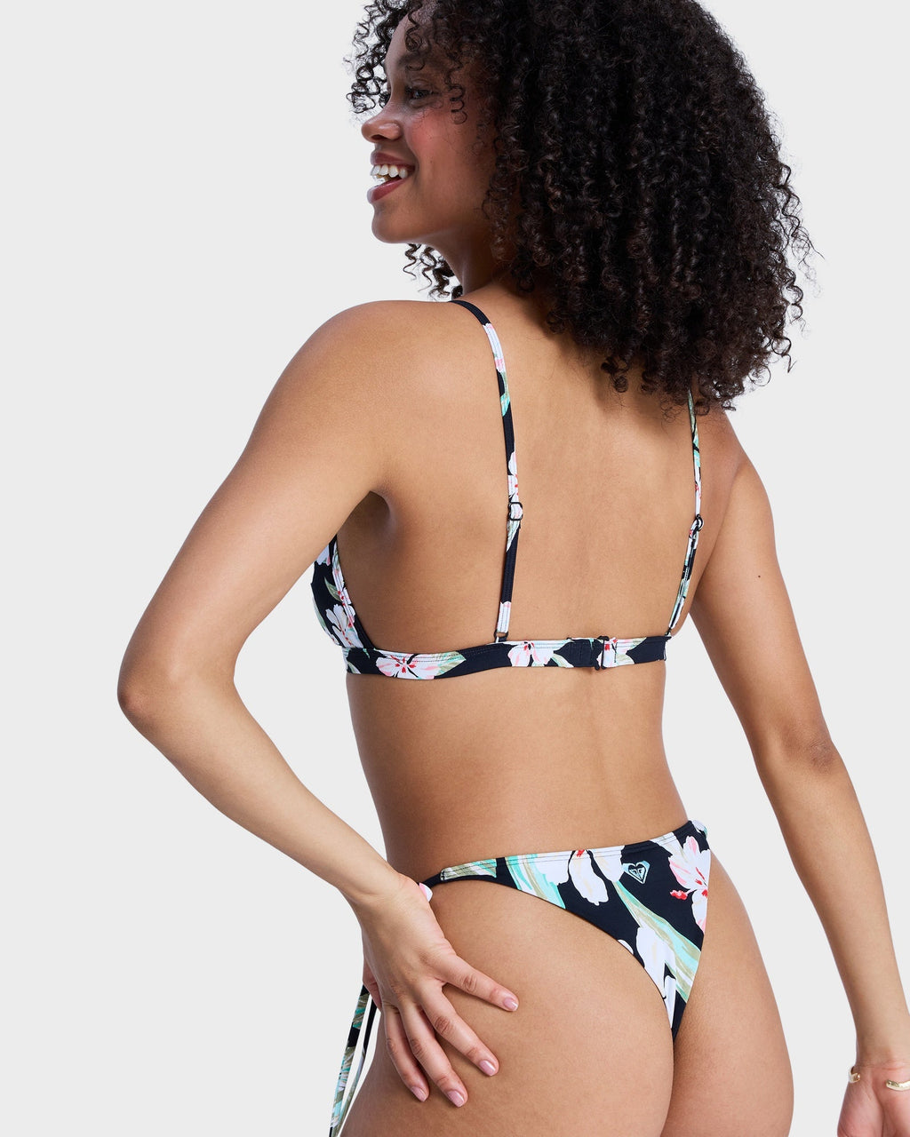 Womens Printed Essentials Fixed Tri Bikini Top