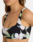 Womens Printed Essentials Underwire D Cup Bikini Top