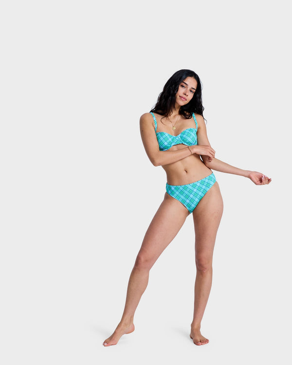 Womens Printed Essentials Uderwire Bralette Bikini Top