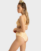 Womens Tropical Tile Midwaist Bikini Bottom