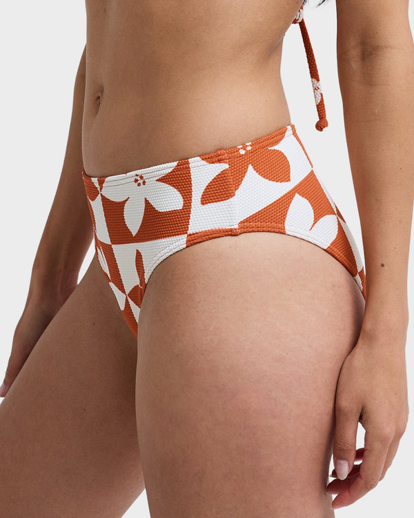 Womens Hazy Days Mid Waist Classic Bikini Bottom